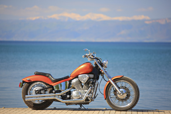 Motorcycle by the Water