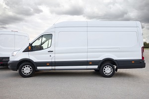 white commercial van