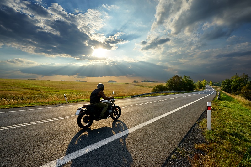 person riding motorcycle